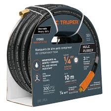TRUPER MANGUERA DE HULE PARA COMPRESORA, USO RUDO 1/4" X 10M-17080